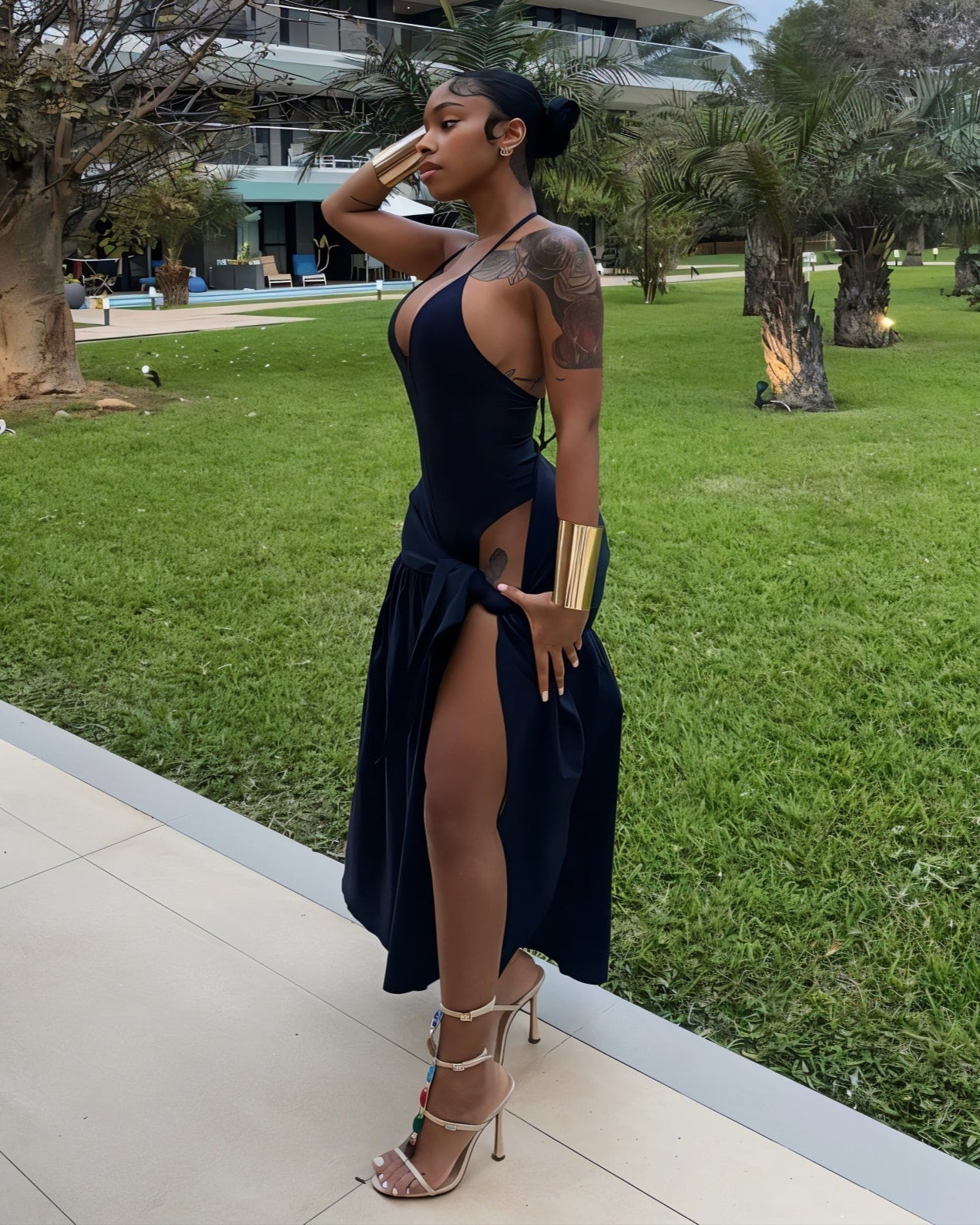 ATANA Knot Midi Dress